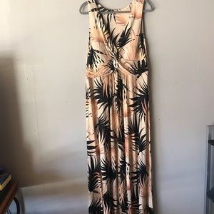 Soft Surroundings Tropical Beachy Spring Summer Maxi Dress